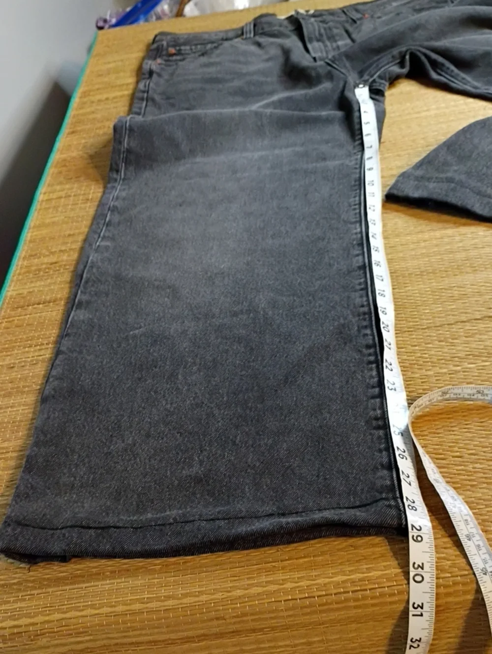 Levi's San Francisco Men's Charcoal Wash Straight Wide Leg Jeans